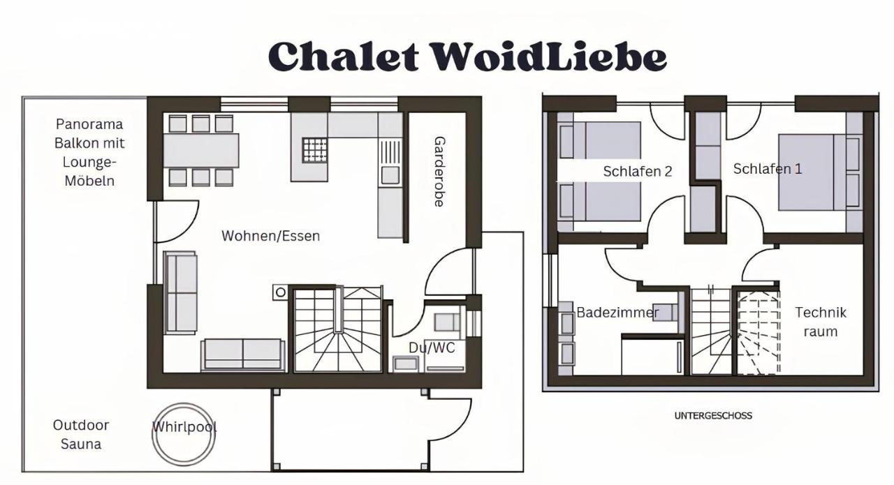 Chalets Woid_Liebe&Glueck Bodenmais Ruang foto